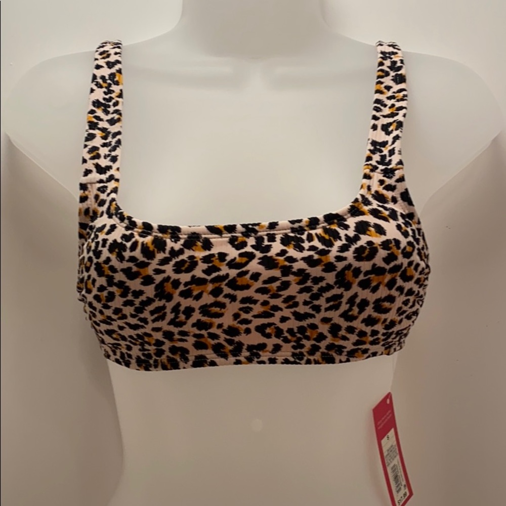 Xhileration cheetah print bikini top size small